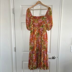 ‘LC Lauren Conrad’ Vibrant Floral Midi Dress